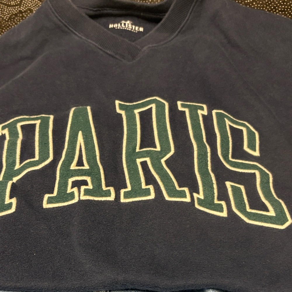 Hollister Dark Gray Sweatshirt with Light Logo